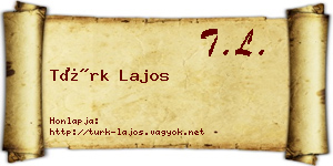 Türk Lajos névjegykártya